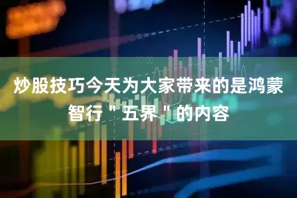 炒股技巧今天为大家带来的是鸿蒙智行＂五界＂的内容
